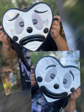 Load image into Gallery viewer, Handcrafted Double sided Clown Heart Bag Black and White- Pre Order