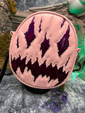 Handcrafted We Stay Creepy Bag: Pink and Iridescent Purple