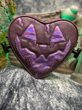 Handcrafted Frank N' Heart- Beveled Mauve and Iridescent Purple