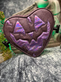 Handcrafted Frank N' Heart- Beveled Mauve and Iridescent Purple