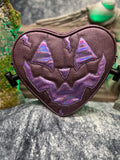Handcrafted Frank N' Heart- Beveled Mauve and Iridescent Purple