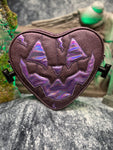 Handcrafted Frank N' Heart- Beveled Mauve and Iridescent Purple