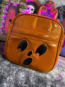 Handcrafted Boo! Pail Bag (Limited Edition): Orange Glitter