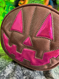 Handcrafted Small flat Pink Glitter and Hot Pink High shine Glitter Happy face