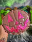 Handcrafted Small flat Pink Glitter and Hot Pink High shine Glitter Happy face