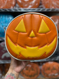 Black Friday Hand Crafted: Classic happy Pumpkin Orange with Yellow face and white piping