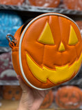 Black Friday Hand Crafted: Classic happy Pumpkin Orange with Yellow face and white piping
