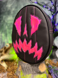Handcrafted Scaredy Cat Bag: Black and Pink Iridescent
