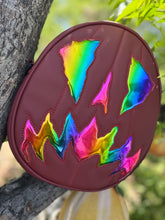 Load image into Gallery viewer, Handcrafted Scaredy Cat Bag: Wine and Rainbow