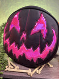 Hand Crafted Stark Raving: Black Faux leather and Pink Holographic