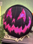 Hand Crafted Stark Raving: Black Faux leather and Pink Holographic