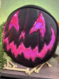 Hand Crafted Stark Raving: Black Faux leather and Pink Holographic