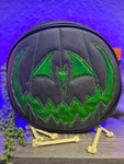 Handcrafted Pumpkin King bag Green and Glitter green