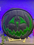 Handcrafted Pumpkin King bag Green and Glitter green