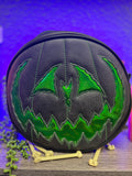 Handcrafted Pumpkin King bag Green and Glitter green