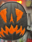 Handcrafted Scaredy Cat Bag: Black and Orange Iridescent
