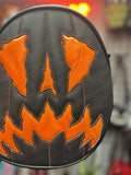 Handcrafted Scaredy Cat Bag: Black and Orange Iridescent