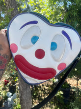 Load image into Gallery viewer, Handcrafted Large Happy Clown Heart Bag Rainbow- Pre Order