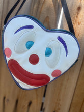 Load image into Gallery viewer, Handcrafted Large Happy Clown Heart Bag Rainbow- Pre Order