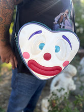 Load image into Gallery viewer, Handcrafted Double sided Clown Heart Bag Rainbow - Pre Order