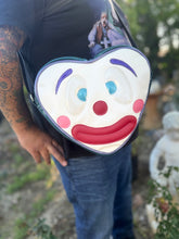 Load image into Gallery viewer, Handcrafted Double sided Clown Heart Bag Rainbow - Pre Order