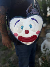 Load image into Gallery viewer, Handcrafted Double sided Clown Heart Bag Rainbow - Pre Order