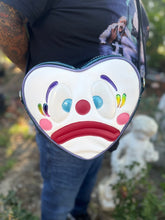 Load image into Gallery viewer, Handcrafted Double sided Clown Heart Bag Rainbow - Pre Order