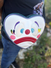 Load image into Gallery viewer, Handcrafted Double sided Clown Heart Bag Rainbow - Pre Order