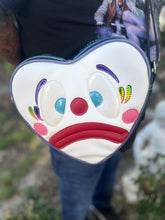 Load image into Gallery viewer, Handcrafted Double sided Clown Heart Bag Rainbow - Pre Order