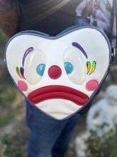 Load image into Gallery viewer, Handcrafted Double sided Clown Heart Bag Rainbow - Pre Order