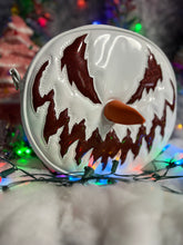 Load image into Gallery viewer, Handcrafted Snowman bag: Patent White with glitter Red and orange nose