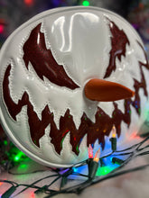 Load image into Gallery viewer, Handcrafted Snowman bag: Patent White with glitter Red and orange nose