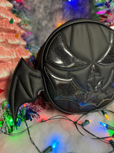 Load image into Gallery viewer, Hand Crafted : Bat Mouth/ Black and Black Glitter with Wings