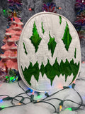 Handcrafted We Stay Creepy Bag: Flat White Croc and High shine Green Glitter