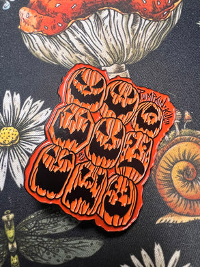 Pumpkin Kult Stacked Pumpkin Enamel Pin