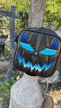 Load image into Gallery viewer, Handcrafted Square Bad Company Black Blue Serape