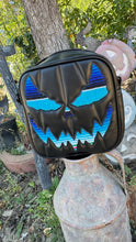 Load image into Gallery viewer, Handcrafted Square Bad Company Black Blue Serape