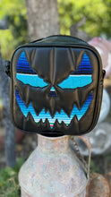 Load image into Gallery viewer, Handcrafted Square Bad Company Black Blue Serape