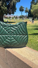 Load image into Gallery viewer, Hand crafted Hades Crossbody handbag Forest Green and Black
