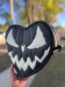 Handcrafted -Bad Feelings Heart/ Black and Glow in the Dark
