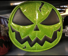Load image into Gallery viewer, Hand Crafted : ⚡️It’s Alive⚡️Green and Black Mean pumpkin
