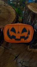 Load image into Gallery viewer, Handcrafted Happy square Bag: Orange and Black
