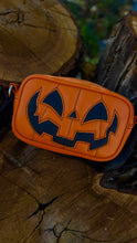 Load image into Gallery viewer, Handcrafted Happy square Bag: Orange and Black