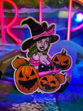 Load image into Gallery viewer, Pumpkin Witch Vinyl Sticker