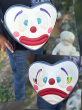 Load image into Gallery viewer, Handcrafted Double sided Clown Heart Bag Rainbow - Pre Order