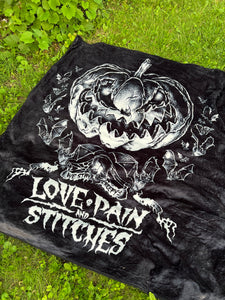 Love Pain and Stitches Fleece Blanket