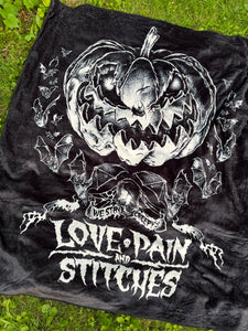 Love Pain and Stitches Fleece Blanket