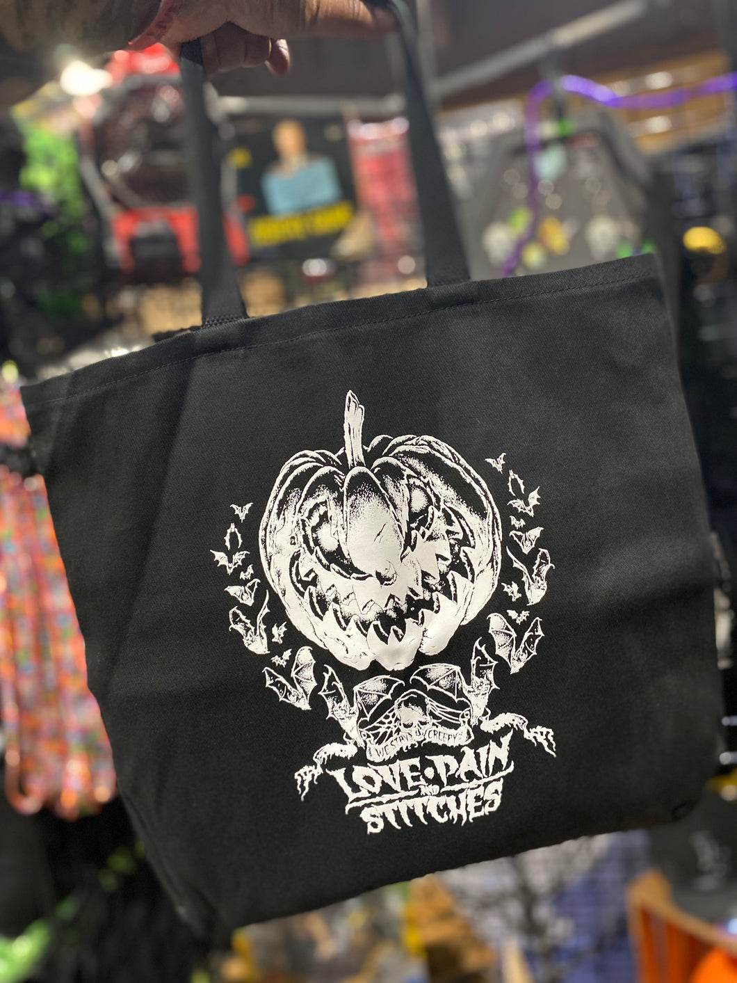 Love Pain and stitches Logo Tote bag