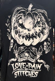 Love Pain and Stitches  logo Tee