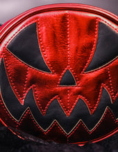 Load image into Gallery viewer, Pumpkin Kult: Mean Baby- Red Metallic Pumpkin Bag